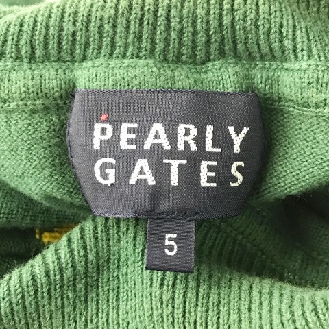 PEARLY GATES パーリーゲイツ タートルネック ニットセーター グリーン系 5 [240101044910] ゴルフウェア メンズ_画像6