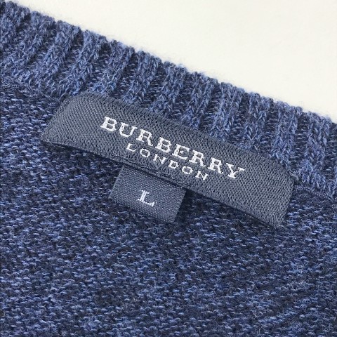 BURBERRY GOLF バーバリーゴルフ ニットベスト アーガイル柄 ネイビー系 L [240101049198] ゴルフウェア メンズ_画像5