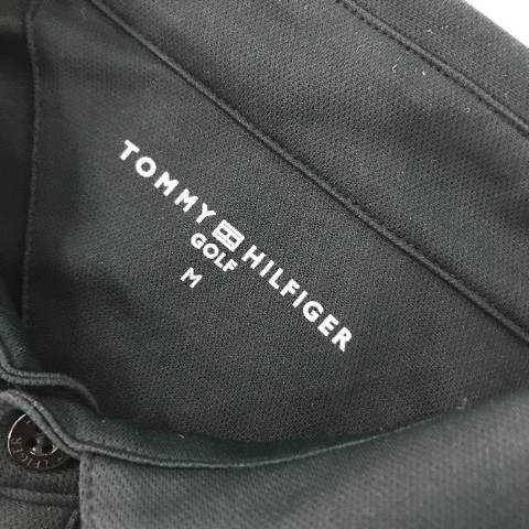 TOMMY HILFIGER GOLF トミー ヒルフィガーゴルフ 半袖ポロシャツ ブラック系 M [240101044810] ゴルフウェア メンズ_画像4