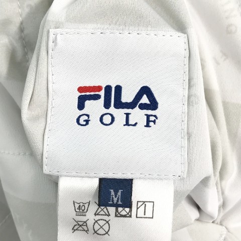 FILA GOLF フィラゴルフ フード付 リバーシブル 中綿 ジップベスト ボックスチェック柄 ホワイト系 M [240001969322] ゴルフウェア_画像7