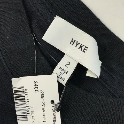 新品】HYKE ハイク Tシャツ CORDURA ブラック系 2 [240101049563