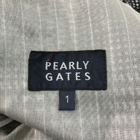 PEARLY GATES パーリーゲイツ 蓄熱 ナイロンパンツ 千鳥柄 ネイビー系 1 [240001934738] ゴルフウェア レディース_画像6