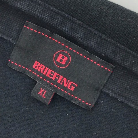 BRIEFING GOLF ブリーフィング 半袖ポロシャツ パイル地 ブラック系 XL [240101049867] ゴルフウェア メンズ_画像4