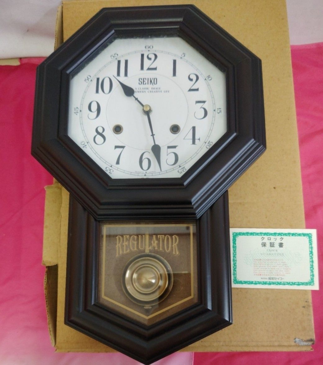 【和】【 SEIKO 振り子時計 】 PH405B 昭和レトロ 掛時計 REGULATOR セイコー掛け時計 クォーツ セイコー