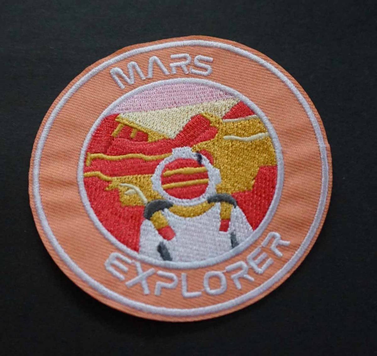 桜円ME宇宙飛行士◆新品未使用 MARS EXPLORER 刺繍ワッペン （パッチ）◆スペースシャトル 宇宙士 アメリカ ミリタリー サバゲー