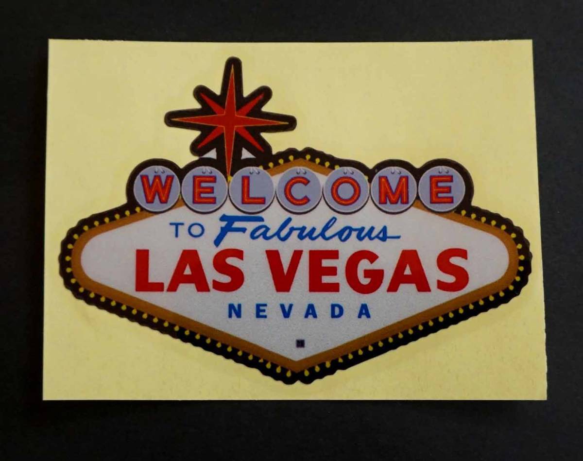 《NW新品》看板ウェルカム ラスベガスWELCOME TO FABULOUS LAS VEGASアメリカ ネバダ カジノ ギャンブル不夜城ステッカー シール防水の画像3