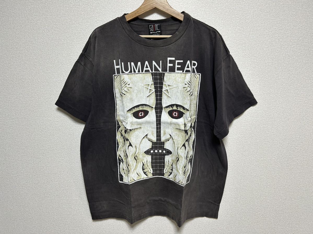 【A39】送料無料★新品タグ付き SAINT MICHAELセントマイケル HUMAN FEAR Tシャツ カットソー 半袖 XLサイズ 黒 ブラック 国内正規品_画像1