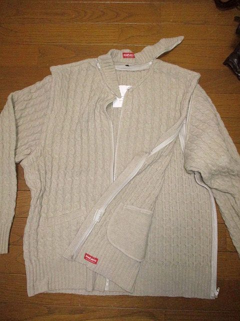 アンダーカバー　UNDERCOVER 98aw 名作　exchange small parts　ジップ　解体　ウール　ケーブル　ドライバーズ　ニット　ジャケット　M_画像1