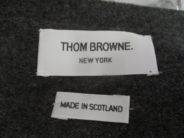 トムブラウン THOM BROWNE. NEW YORK　4bar 　クラシック　カーディガン 1　グレー 国内正規品_画像4