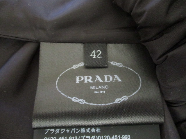  Prada PRADA 20AW triangle Logo plate cotton inside oversize hood blouson jacket black 42 domestic regular goods 