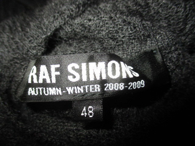 ラフシモンズ　RAF SIMONS　08AW old アーカイブ　アルパカ　縮絨　タートルネック　ニット　48　黒 国内正規品_画像3