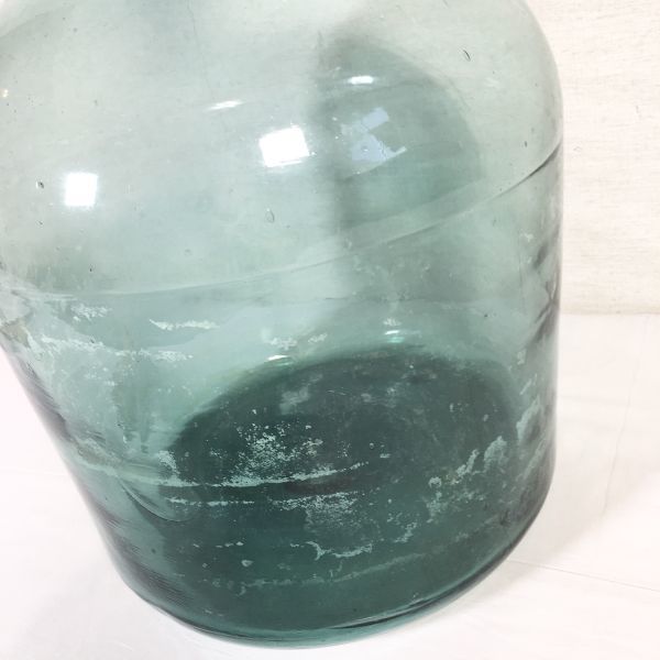 アンティーク ガラス瓶大きい グリーン瓶 大きい 大 ヴィンテージ 気泡 ②_画像7