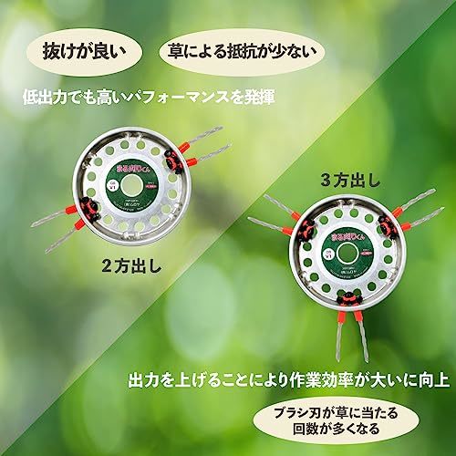 ムロヤ 万能ブラシ草刈り刃 まる刈りくん プロ用強化特殊ナイロンコード使用 (本体)_画像4