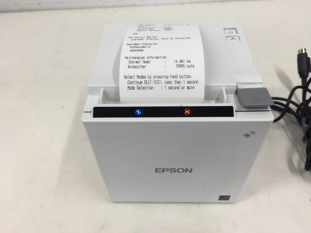 EPSON TM-m30　611 MODEL M335B レシート プリンター 純正ACアダプター付属(管２Ｆ）_画像5
