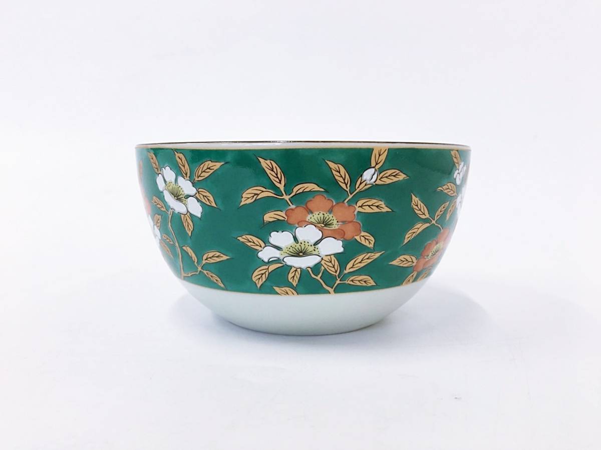 三洋陶器 竹斎 鉢 4点セット どんぶり鉢 盛鉢 中鉢 花柄 色絵 和柄 花紋 唐草 染付 赤絵 古伊万里 食器 和食器_画像3