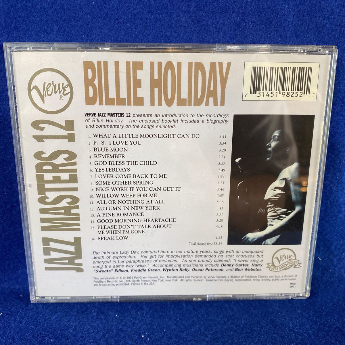 ジャズフュージョン／Billie Holiday ビリーホリディ／Jazz Masters 12CD_画像2