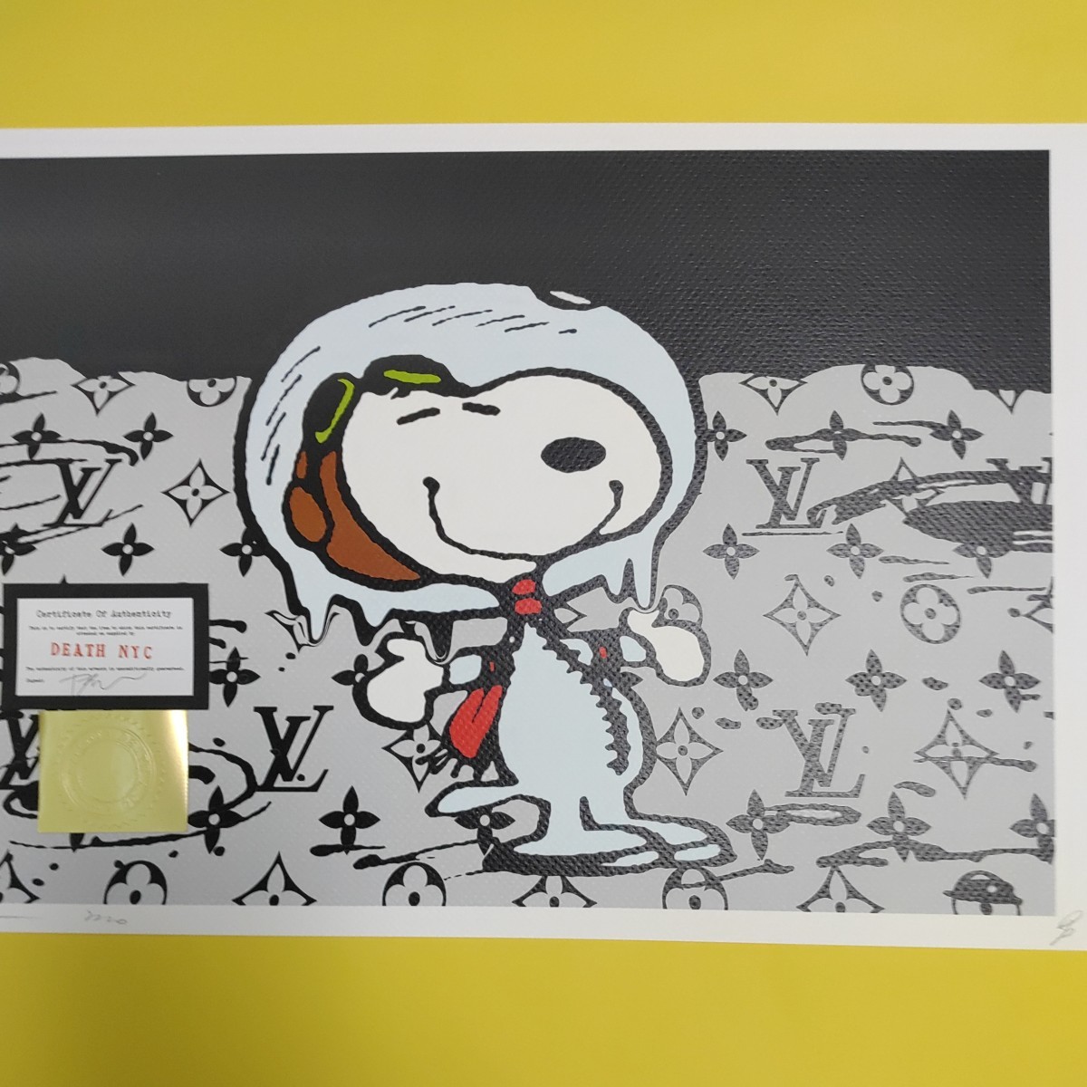 DEATH NYC 世界限定100枚 アートポスター　SNOOPY　スヌーピー　アストロノーツ　宇宙　SPACE LOUISVUITTON　ルイヴィトン トム エバハート_画像1