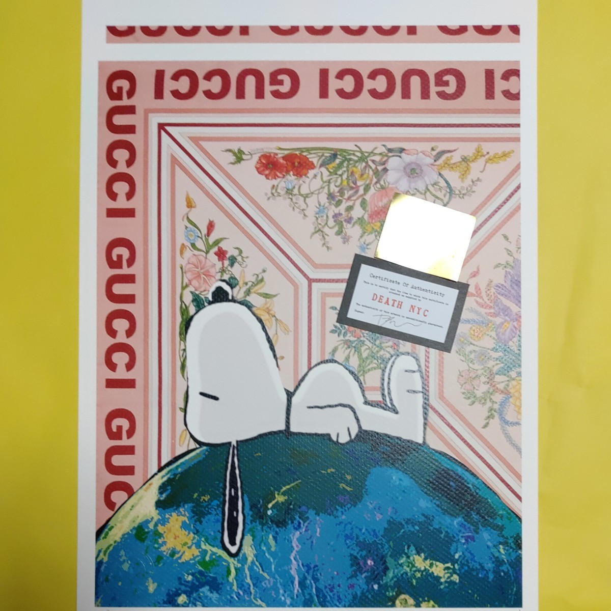 DEATH NYC 世界限定100枚 アートポスター スヌーピー SNOOPY グッチ