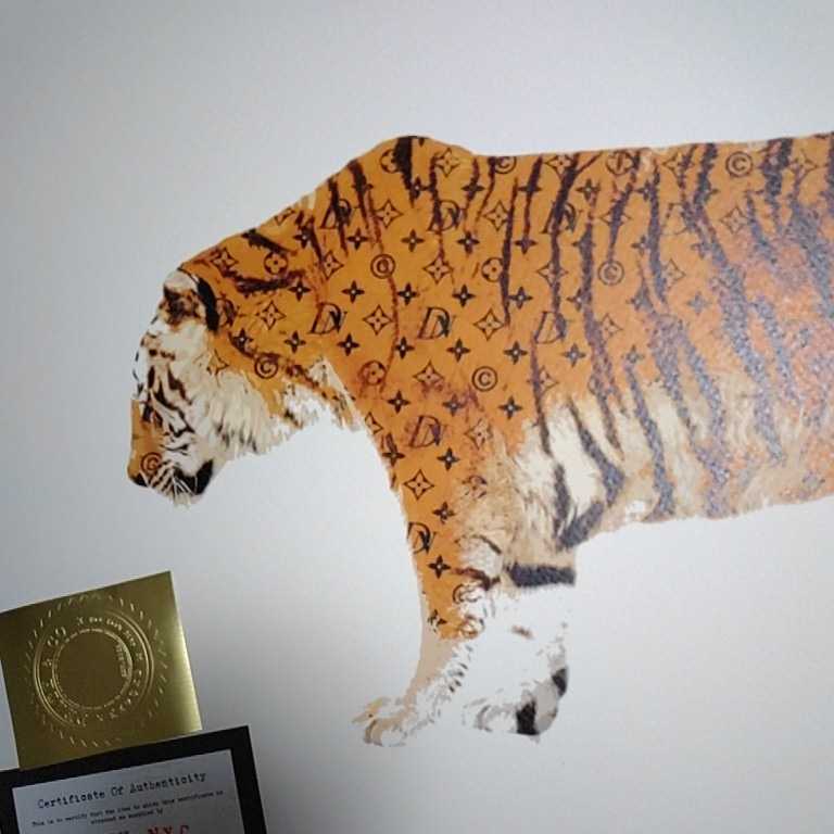 DEATH NYC 世界限定100枚 アートポスター　TIGER　タイガー　虎　寅　トラ　ルイヴィトン　LOUISVUITTON　バンクシー　Banksy　現代アート_画像2