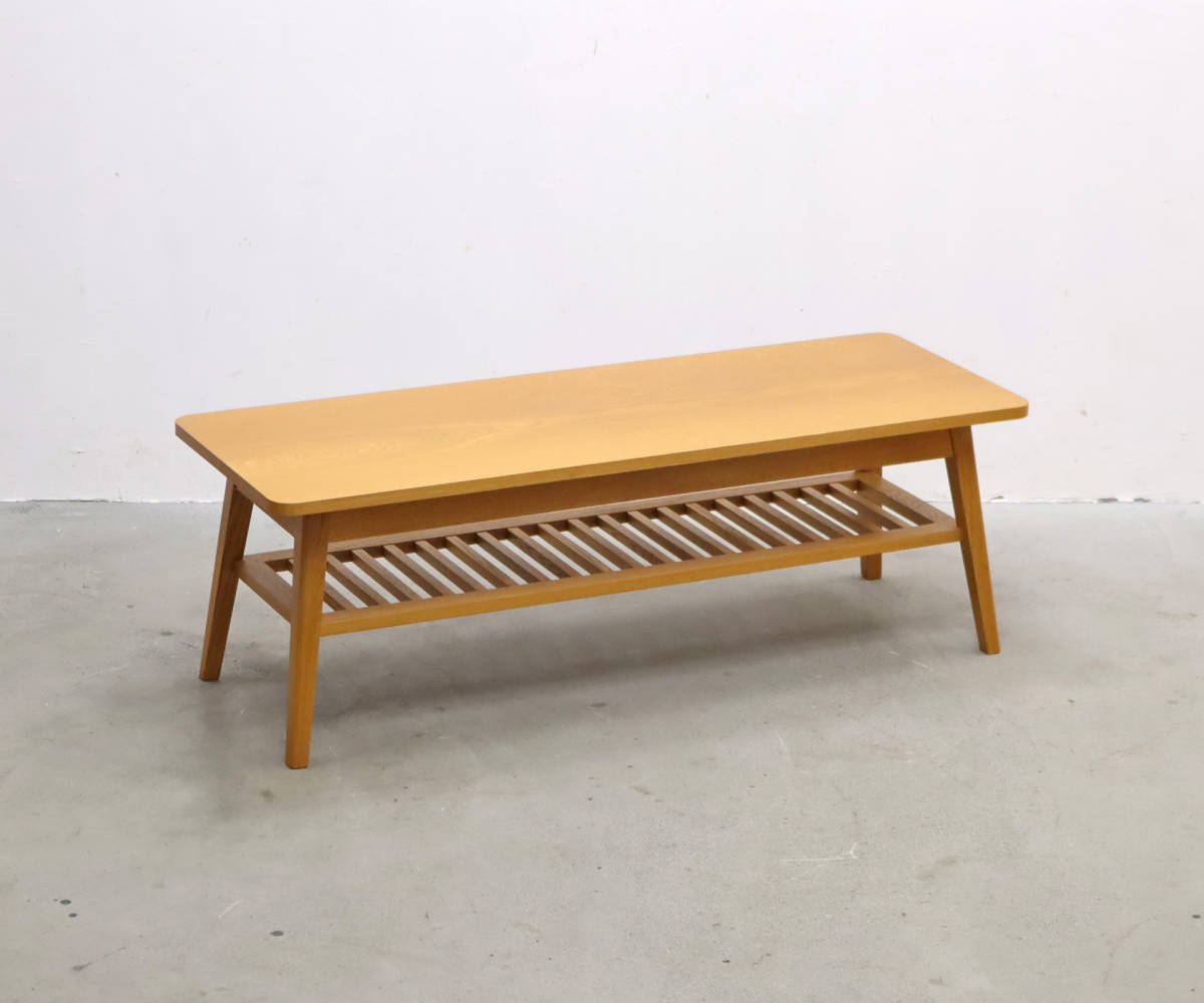 ◆PACIFIC FURNITURE SERVICE パシフィックファニチャーサービス DH TEA TABLE WITH SHELF オーク材 センターテーブル/NJT03007◆_画像1