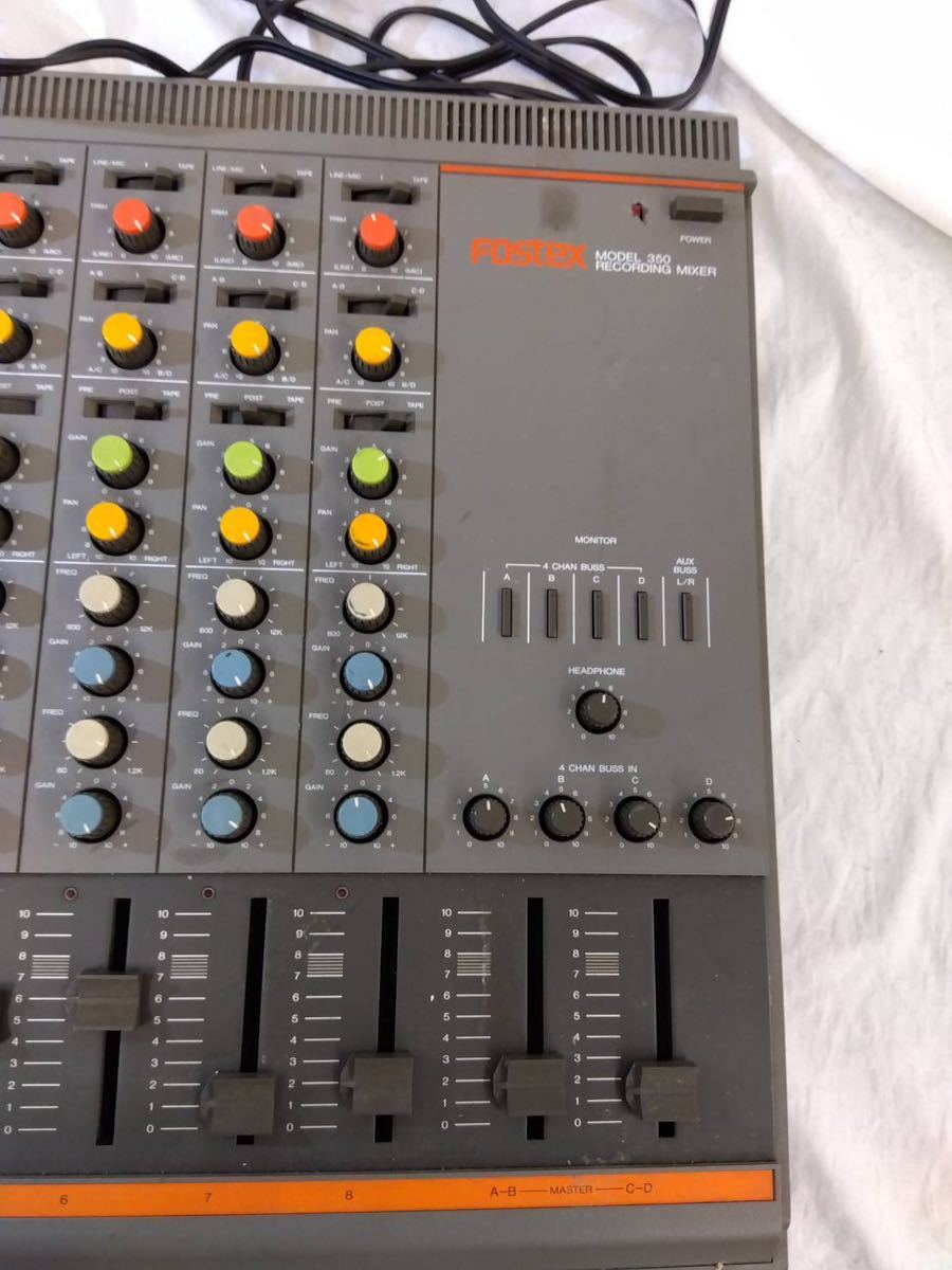 FOSTEX フォステクス RECORDING MIXER MODEL 350 音楽 ミキサー 通電 PA機器 レコーディング k6665の画像4