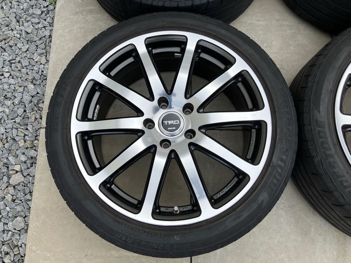 TRD TF2 7 5JJ×18 5/114 3 タイヤホイール 4本セット 225/45R18 TRD TF2 7 5JJ×18 5/114 3 タイヤホイール 4本セット 225/45R18