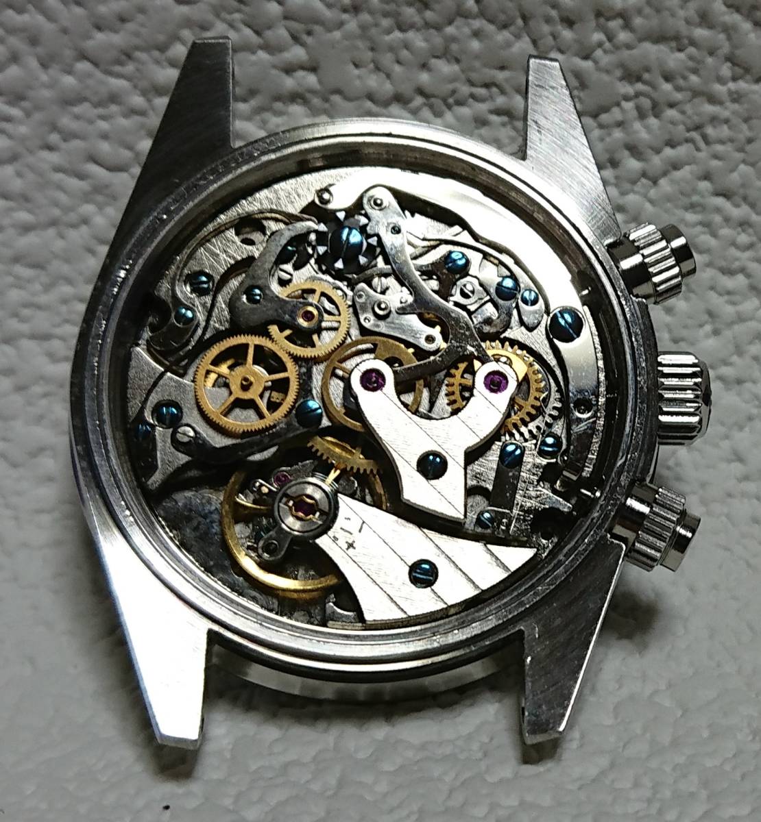  beautiful goods chronograph hand winding Movement case part removing there is defect / search venus 175 bulge .-72 6263 6265 Daytona custom 