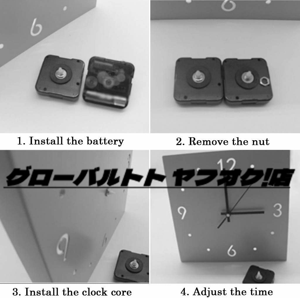強くお勧め★モダンなリビングルーム大きな壁時計、 両面コーナーサイレントクォーツ壁掛け時計、 ホームクリエイティブデコレーション振り_画像6