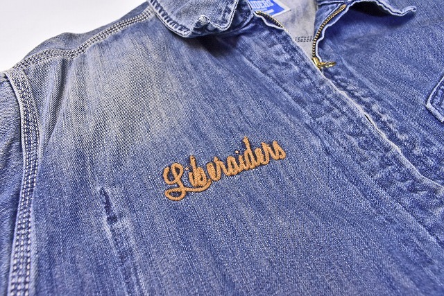 LIBERAIDERS ★ ジップフロントデニムジャケット ★ ZIP FRONT DENIM JACKET ★ 760092301 ★ L ★ リベレイダース ★ インディゴ ★ 中古_画像5