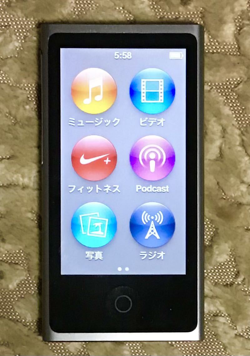 美品 iPod nano 第7世代 16GB スペースグレイ ME971J/A A1446 _画像6