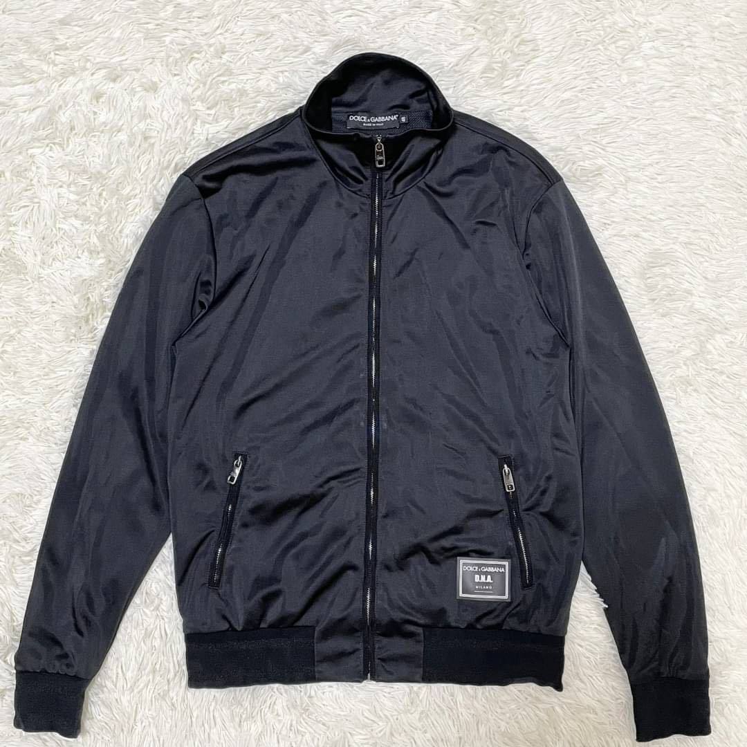 DOLCE&GABBANA【DNAロゴ 美品】ブルゾン ジップアップ ジャケット 黒