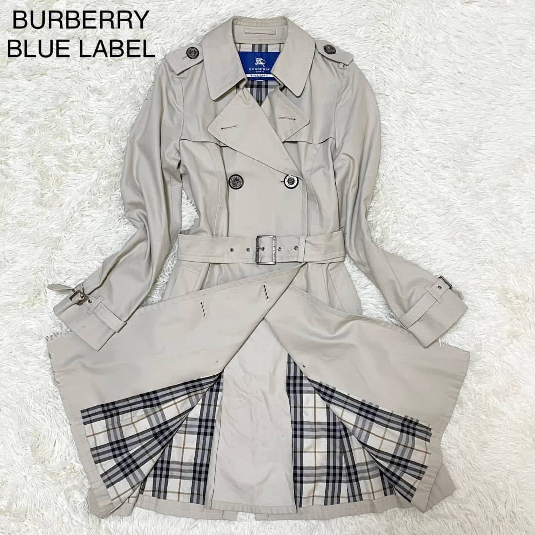 BURBERRY BLUE LABEL【美品】トレンチコート L位 ベージュ バーバリー