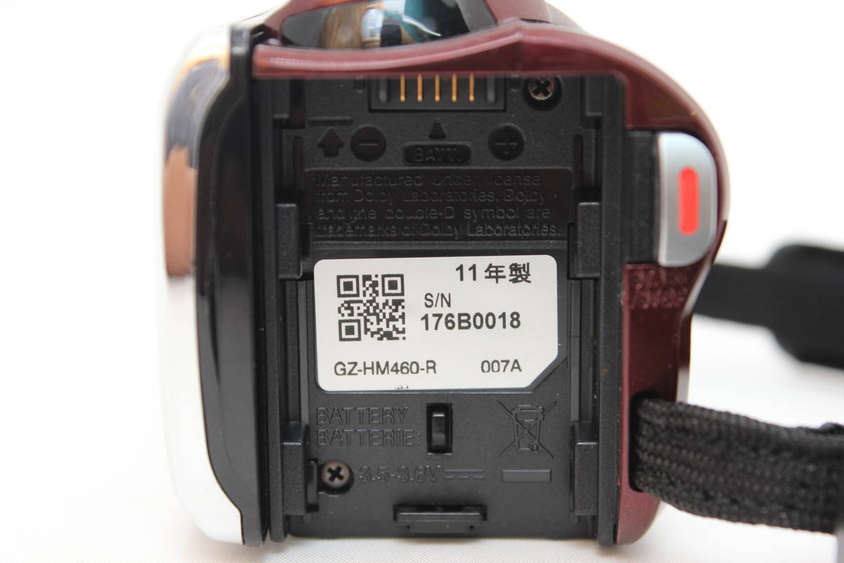 録画OK　2011年製　JVC　日本ビクター GZ-HM460-R Everio　SDカード　Blu-rayライター付　発送ヤマト80サイズ　高知県高知市　直接引取OK！_画像7