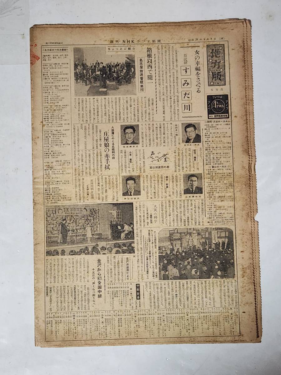 ５３　昭和28年２月８日号　週刊NHKラジオ新聞　大国阿子　賑やかな開局記念式_画像9