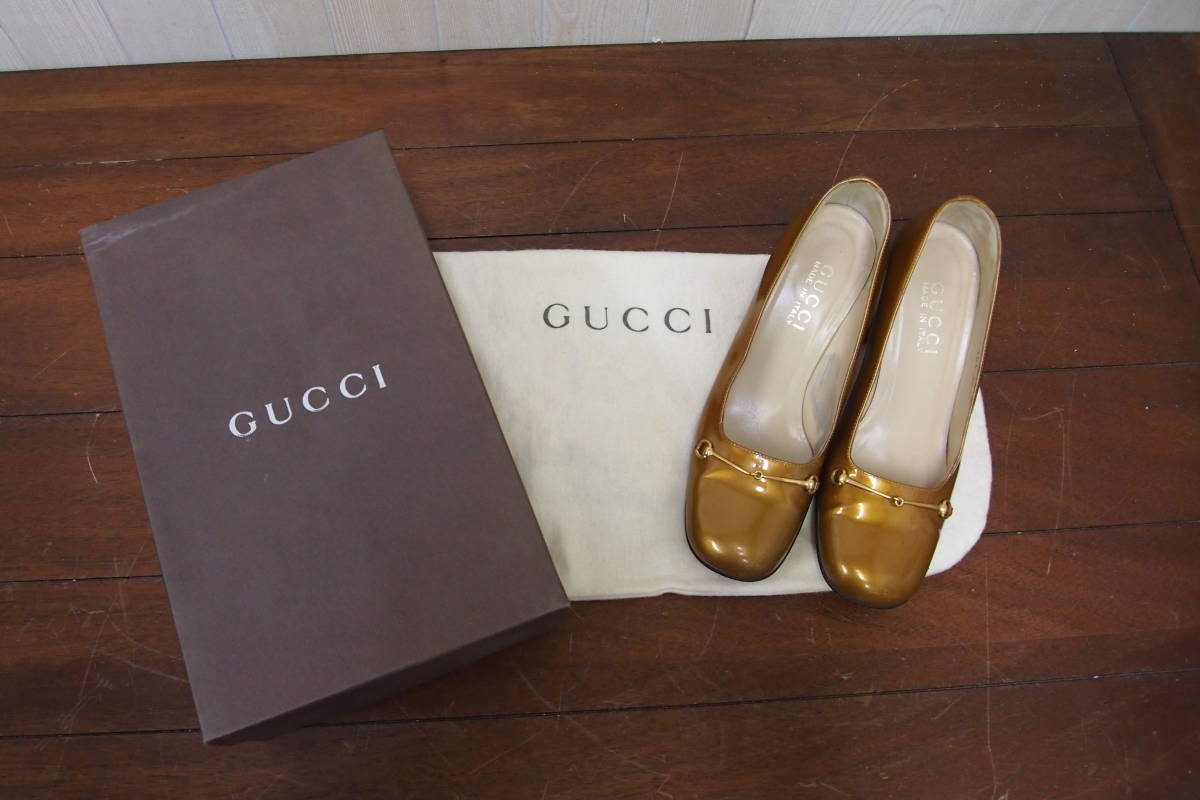 中古品☆ＧＵＣＣＩ☆グッチ☆チャンキーヒール☆スクエア☆３４　１／２☆ヒール６ｃｍ☆２０５ＳＳ４－Ｆ１０２２７_画像7