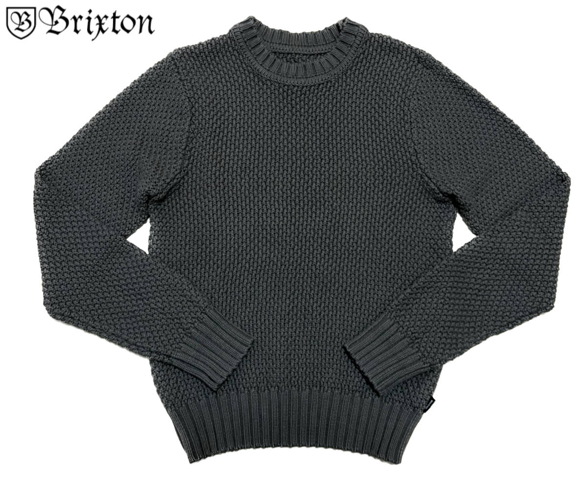 *Brixton желтохвост k камень хлопок вязаный свитер XS