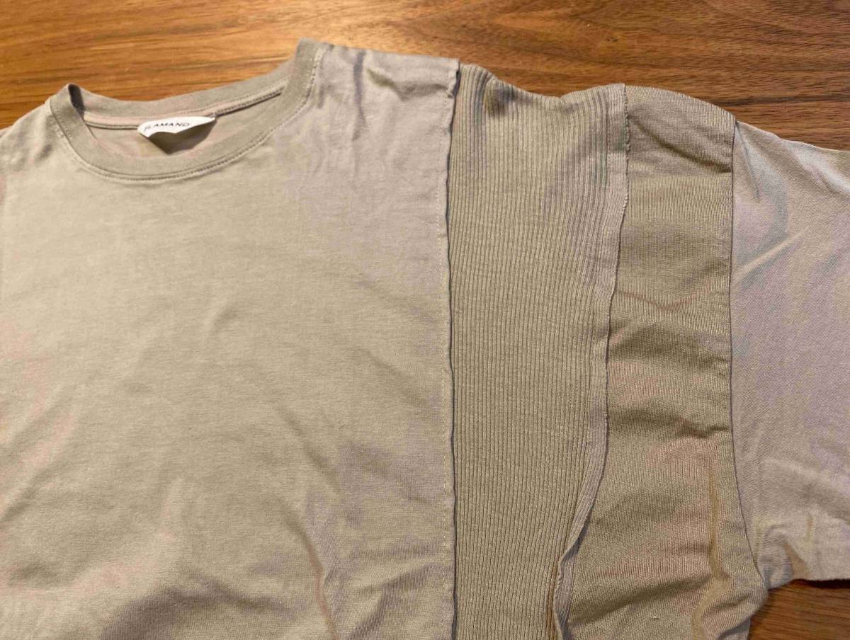 ベルギー製 フラマン FLAMAND カットソー ロンT 変形 長袖 tシャツ_画像6