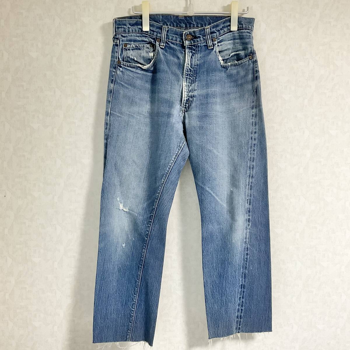 古着　Levi's 505　セルビッジ / カットオフ　※リペアあり　　　M118_画像1