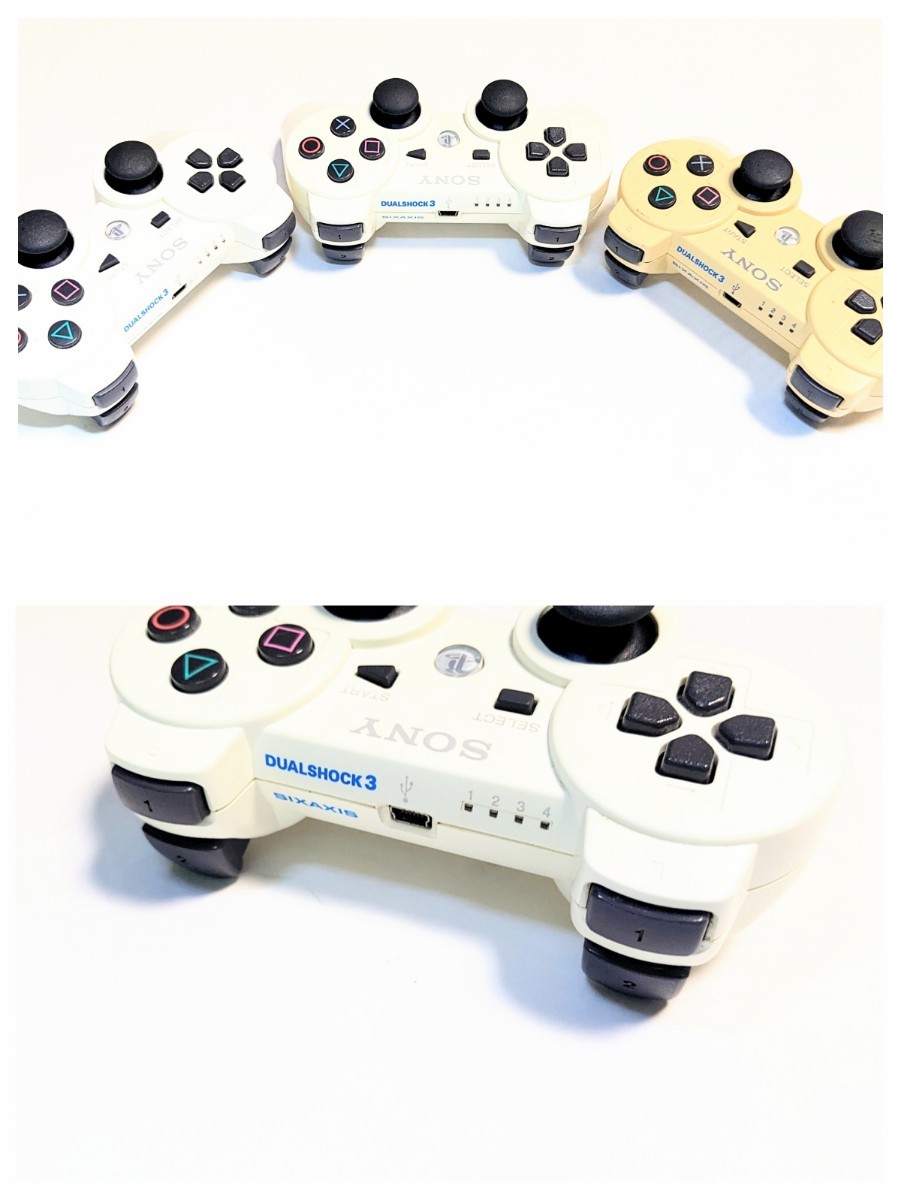 修理や部品取りに・清掃済み★PS／3・4PlayStation用「SONY WIRELESS CONTROLLER」・「WIRED CONTROLLER 有線」コントローラー 5個まとめて_画像3