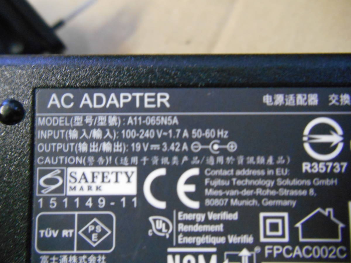 FUJITSU ACアダプタ 10個セット A11-065N5A (FMV-AC332A) 19V=3.42A 外径5.5 内径2.6 (89_画像2