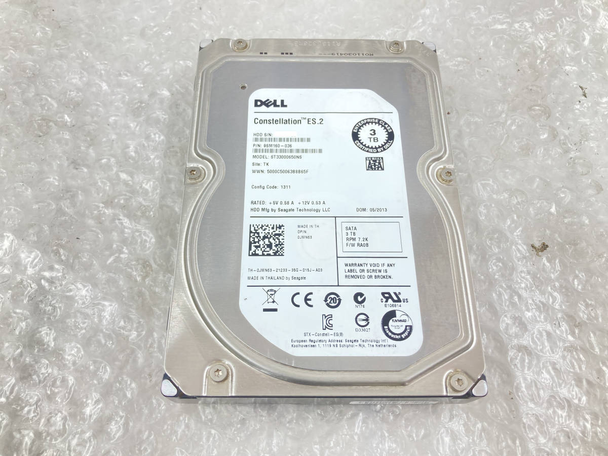 1円～　★DELL 3.5インチ HDD ST33000650NS 3.0TB SATA★ 動作品_画像1