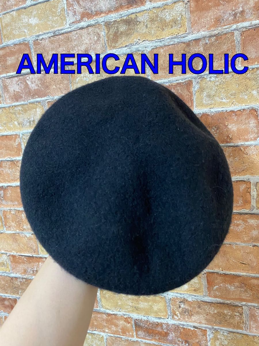 アメリカンホリック AMERICANHORIC ベレー帽 ブラック|PayPayフリマ