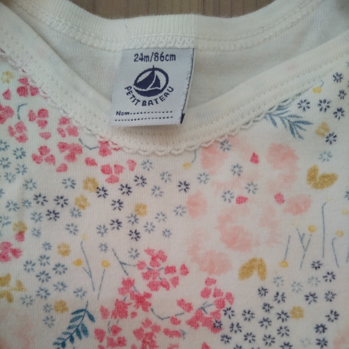 プチバトー 長袖 ボディスーツ PETIT BATEAU 長袖ロンパース3枚 24m/86cm_画像3