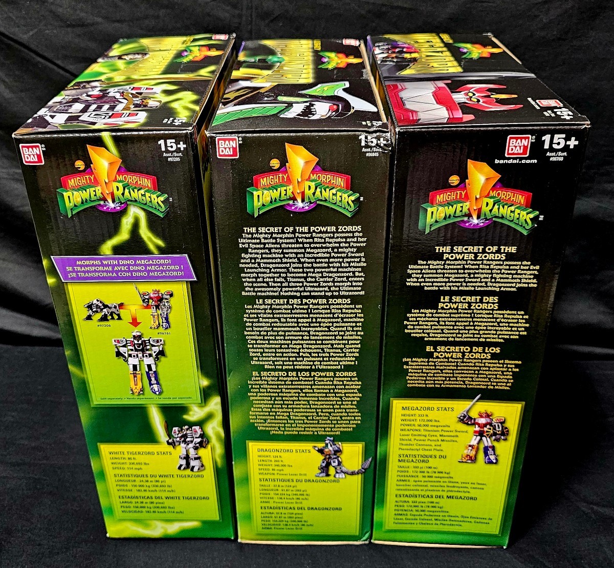  Power Ranger Legacy ① mega zo-do② Dragon zo-do③ white Tiger zo-do[ unopened goods ] large . god * Gou dragon god *won Tiger 