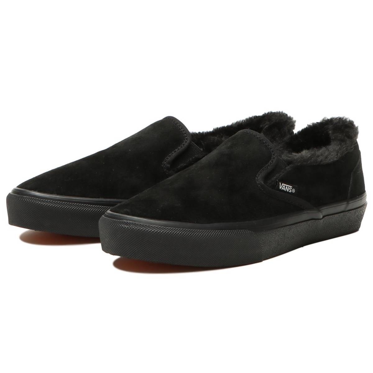 ☆VANS SLIP ON FUR 黒/黒 28.0cm バンズク スリッポン ファー ムートンブーツ調 V98CF FUR_画像1