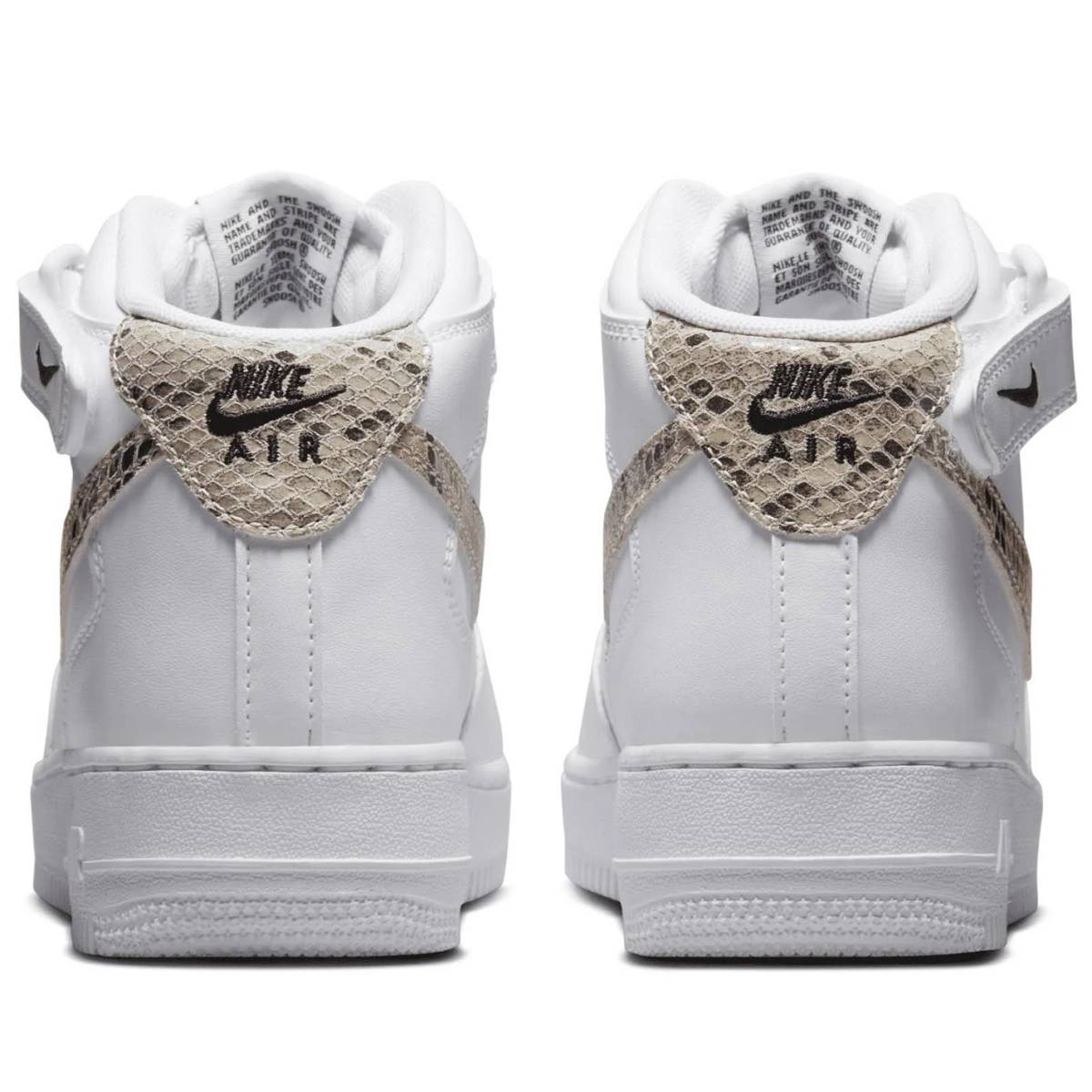 ☆NIKE WMNS AIR FORCE 1 MID '07 白/ベージュ蛇 22.0cm ナイキ ウィメンズ エア フォース 1 ミッド 07 スネーク DD9625-101_画像5