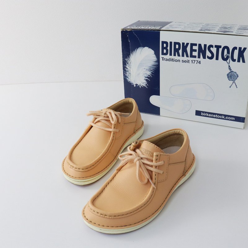 ビルケンシュトック BIRKENSTOCK パサデナ PASADENA ナチュラルレザー デッキシューズ 23cm/ピンクベージュ【2400013485203】_画像1