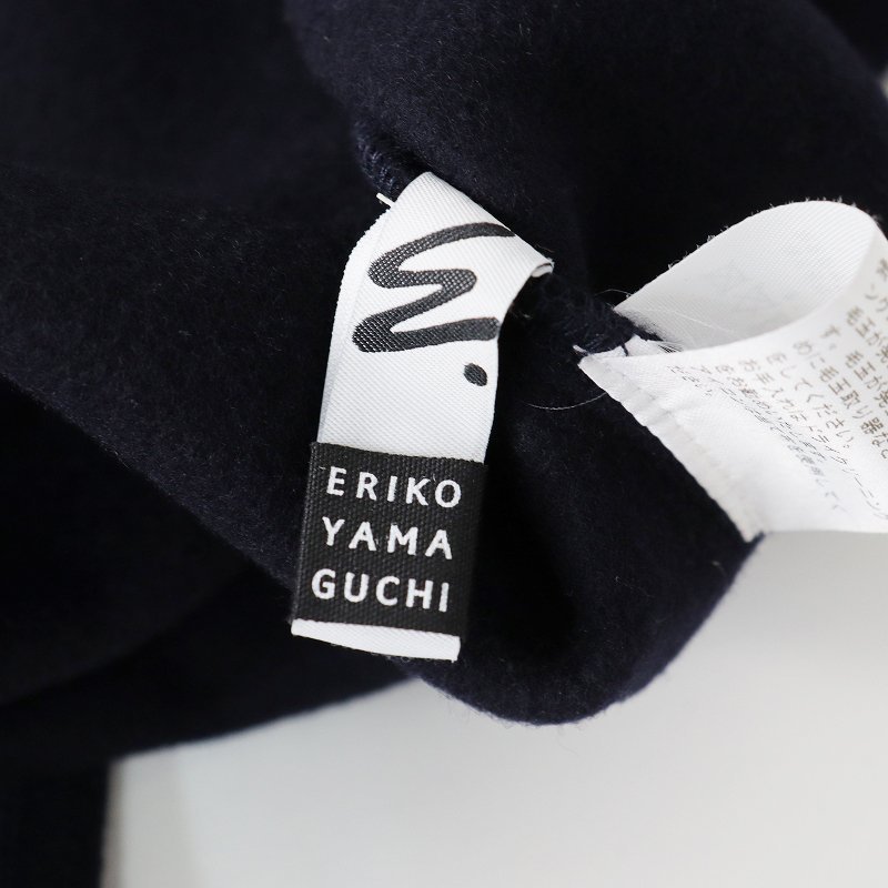 美品 2022AW エリコヤマグチ ERIKO YAMAGUCHI Obi Reversible One-piece Wool Felt/ネイビー ワンピース 前後着【2400013548939】_画像9