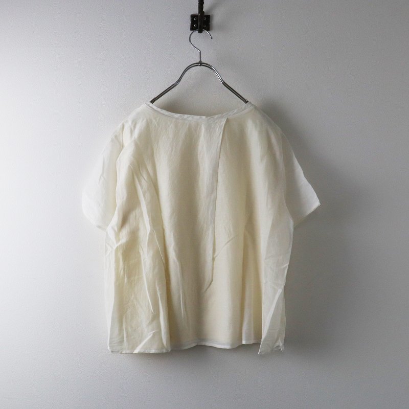 ガーゼ Gauze# G373 コットンシルクレイヤーTシャツ/ホワイト カットソー 半袖【2400013558037】_画像3