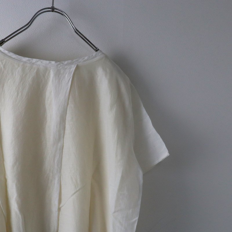 ガーゼ Gauze# G373 コットンシルクレイヤーTシャツ/ホワイト カットソー 半袖【2400013558037】_画像7